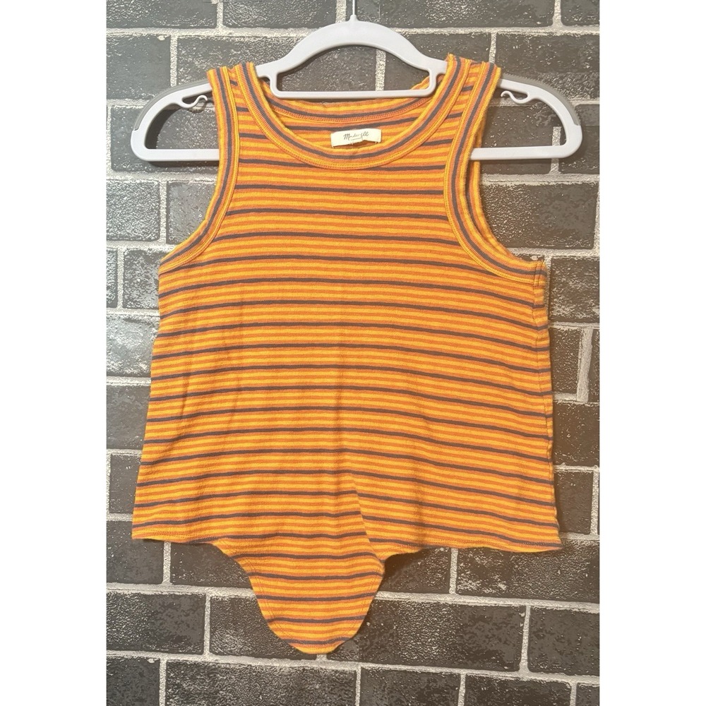 Madewell‎ Audio Knot Front Tank Top Striped Size XXS